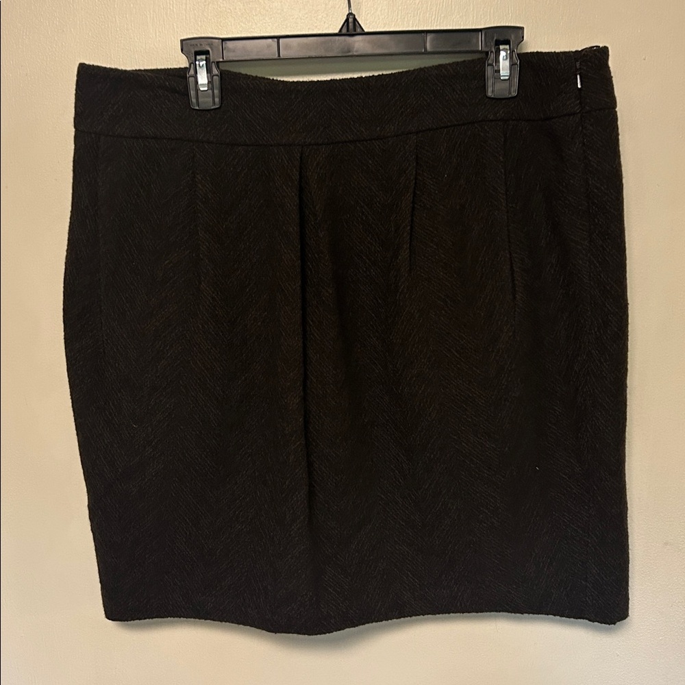 Eileen Fisher Espresso wool blend skirt with pocket. Fall fashion quiet luxury - Picture 2 of 7